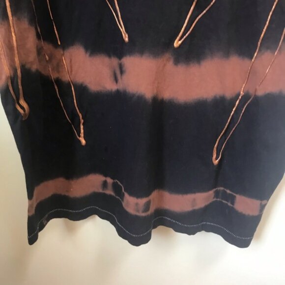 Screen Stars Vintage 80s Tiedye 3D Metallic Cotton T Shirt Oversized Paint Brown - Picture 16 of 16